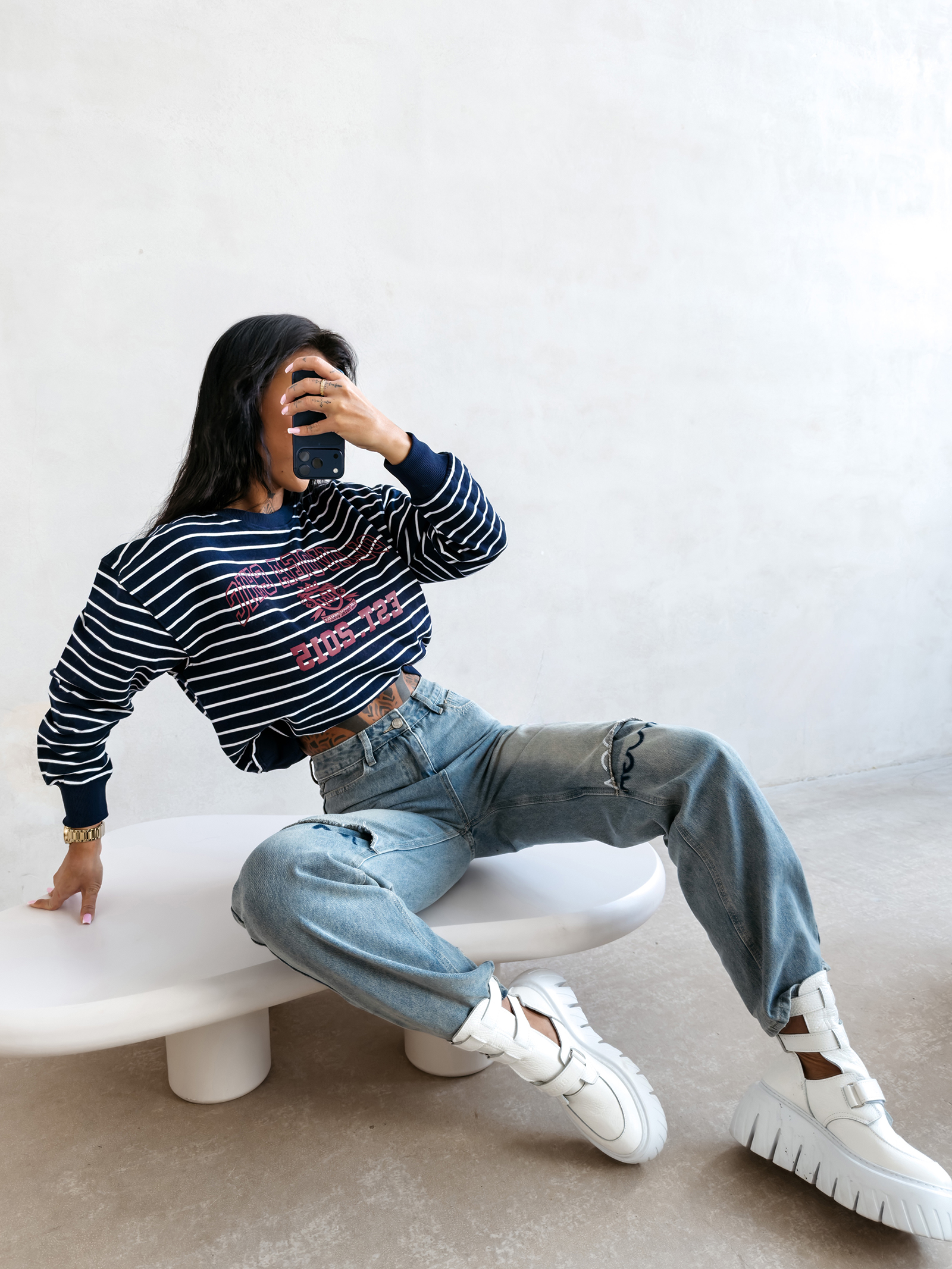 Bluza damska OLAVOGA TENCI granatowa