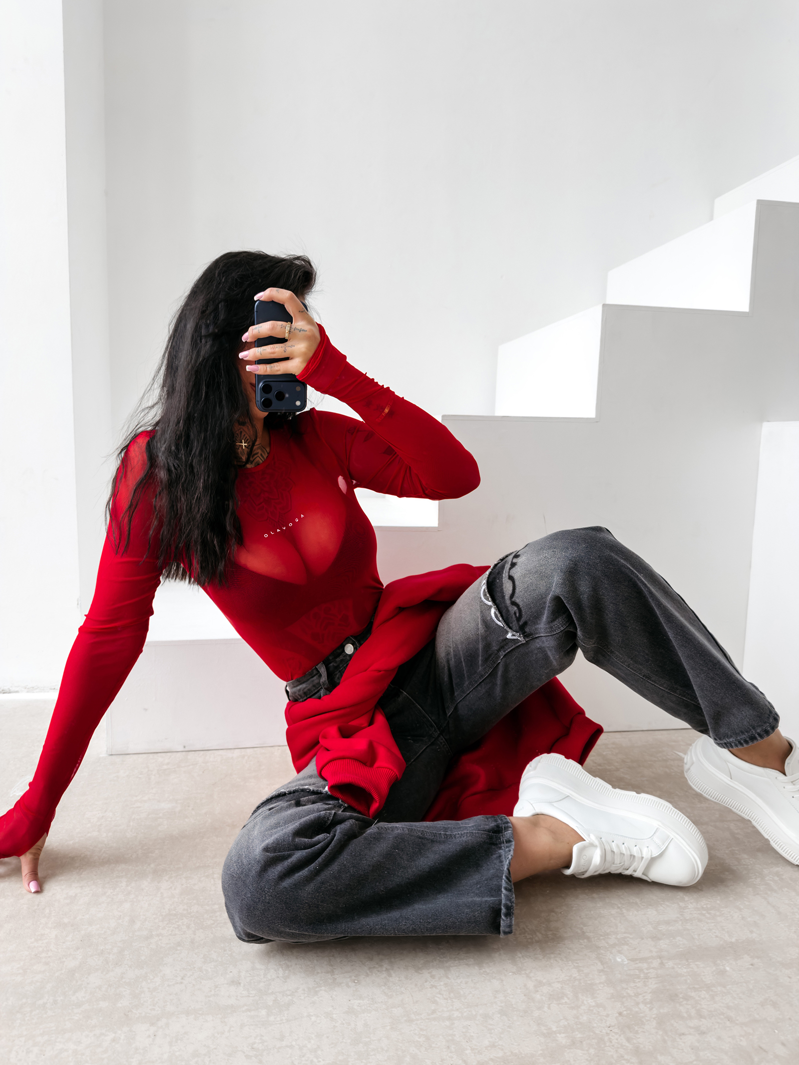 Body damskie OLAVOGA AMELI czerwone