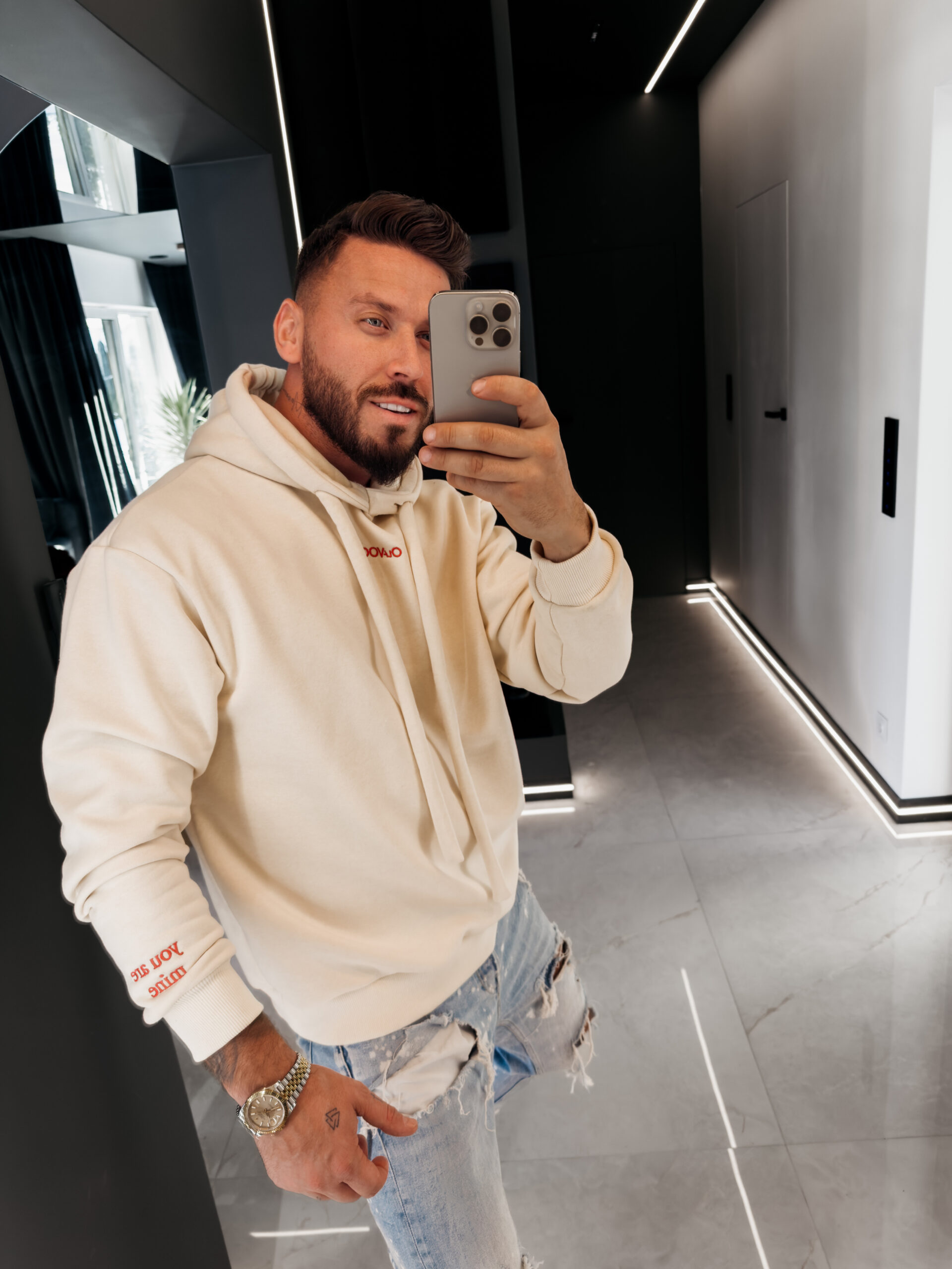 Bluza męska OLAVOGA ADORE ecru