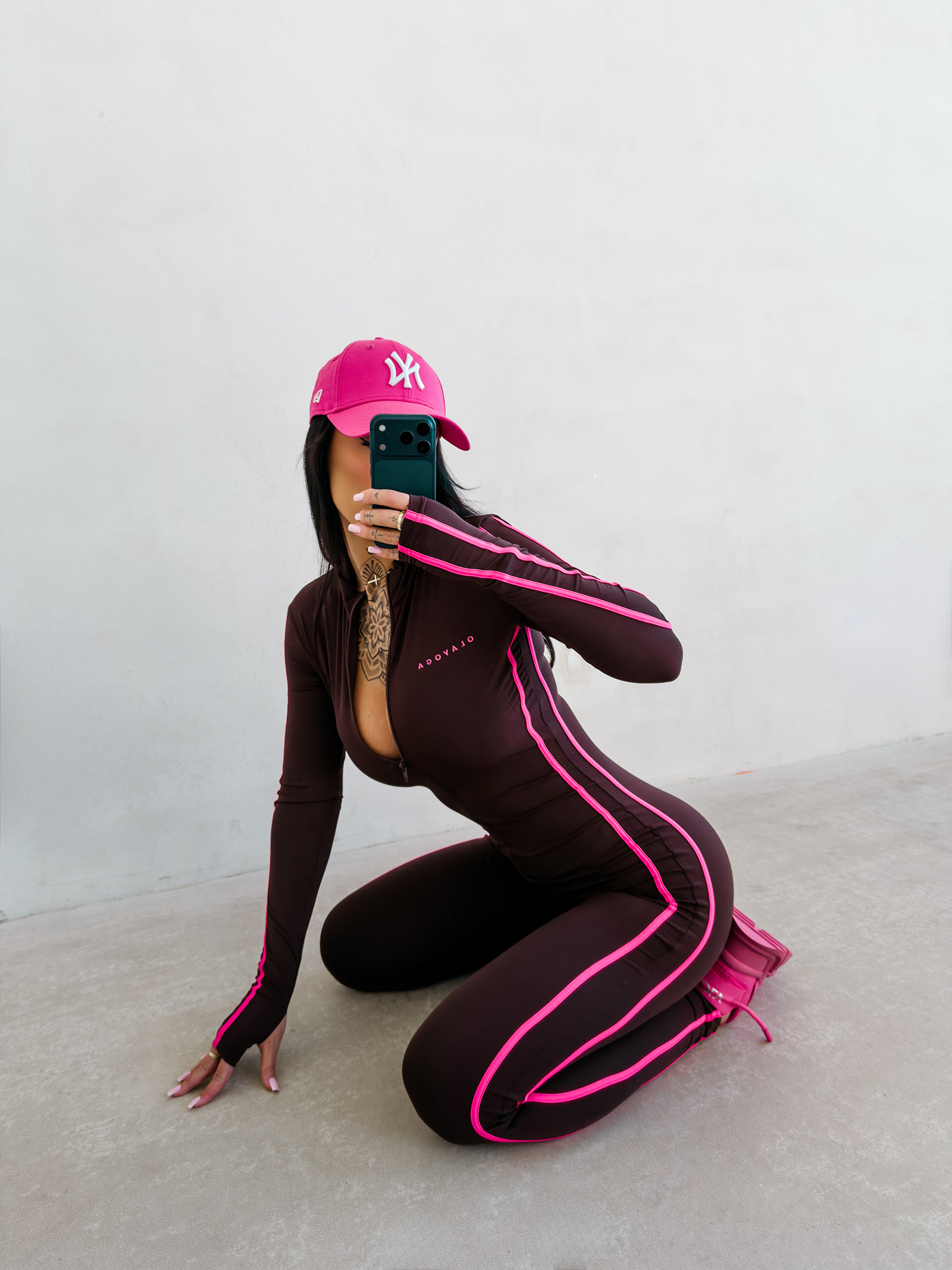 Kombinezon damski OLAVOGA NATIA brązowy