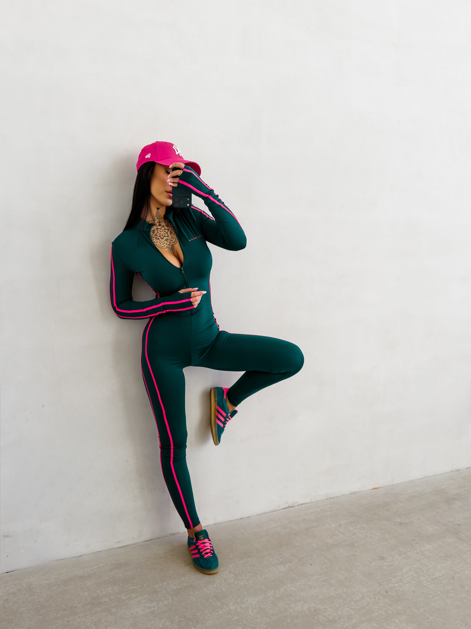 Kombinezon damski OLAVOGA NATIA ciemnozielony