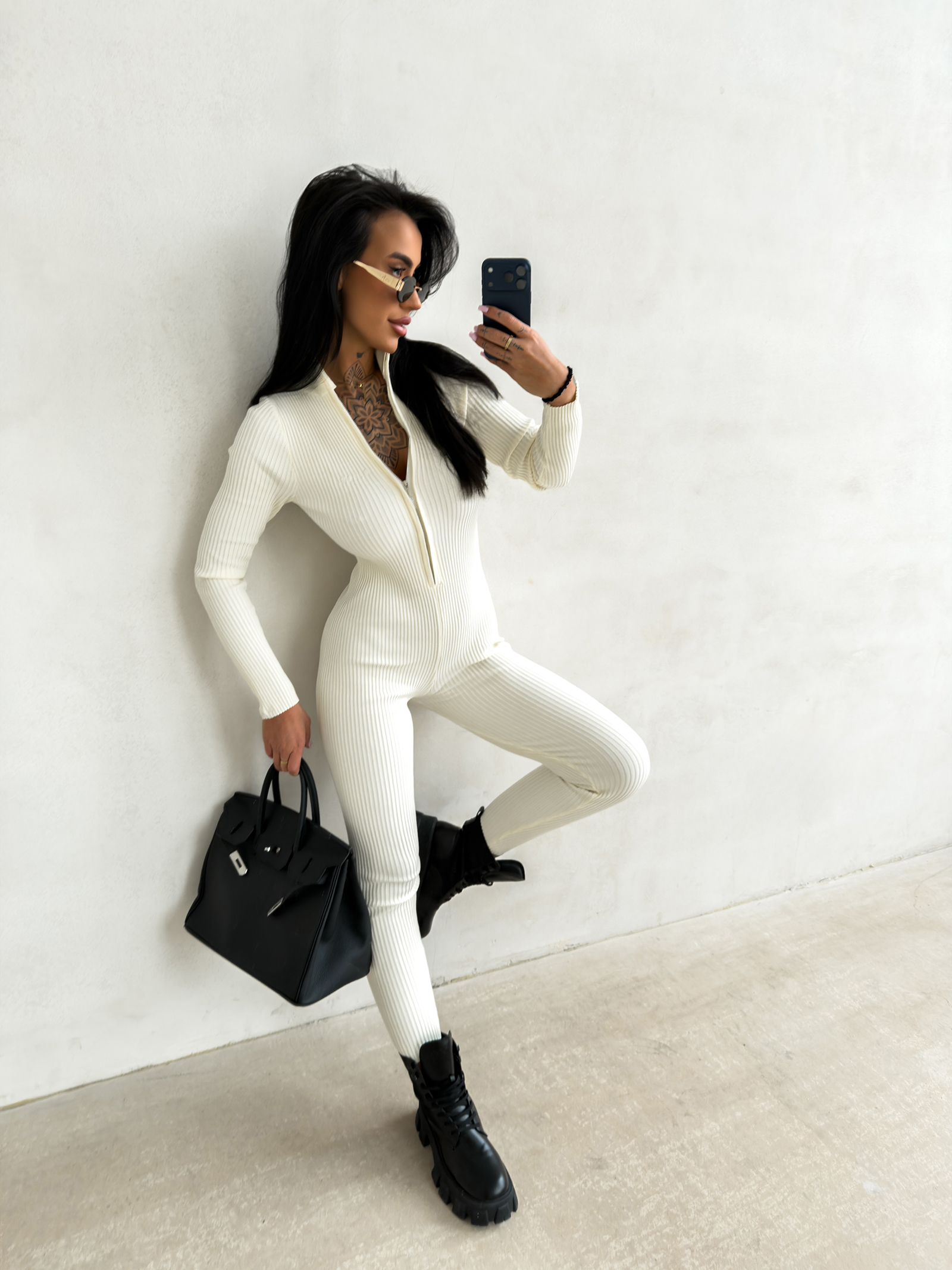 Kombinezon damski OLAVOGA NEXTION SS26 ecru