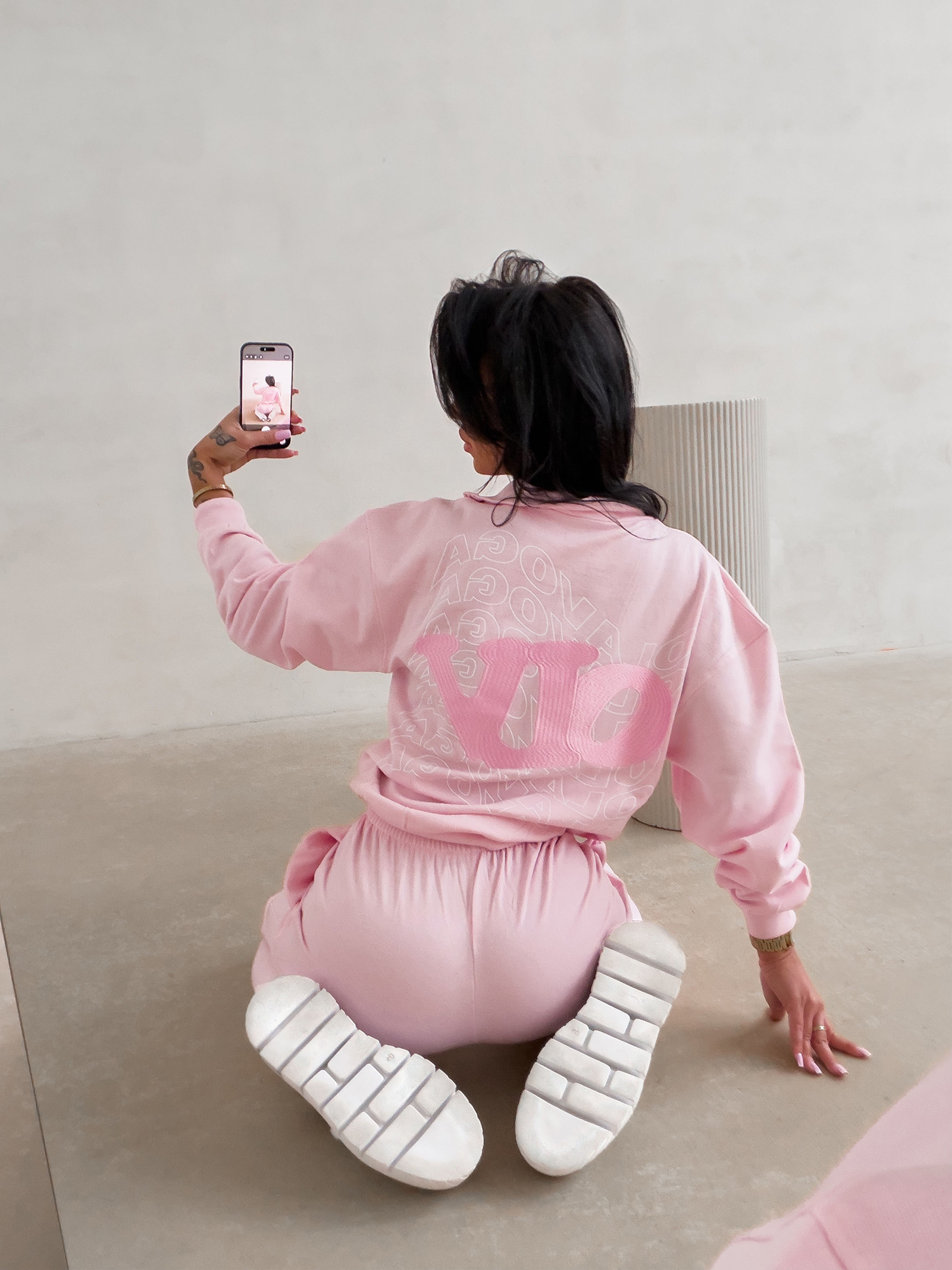 Komplet damski OLAVOGA BLOOM różowy