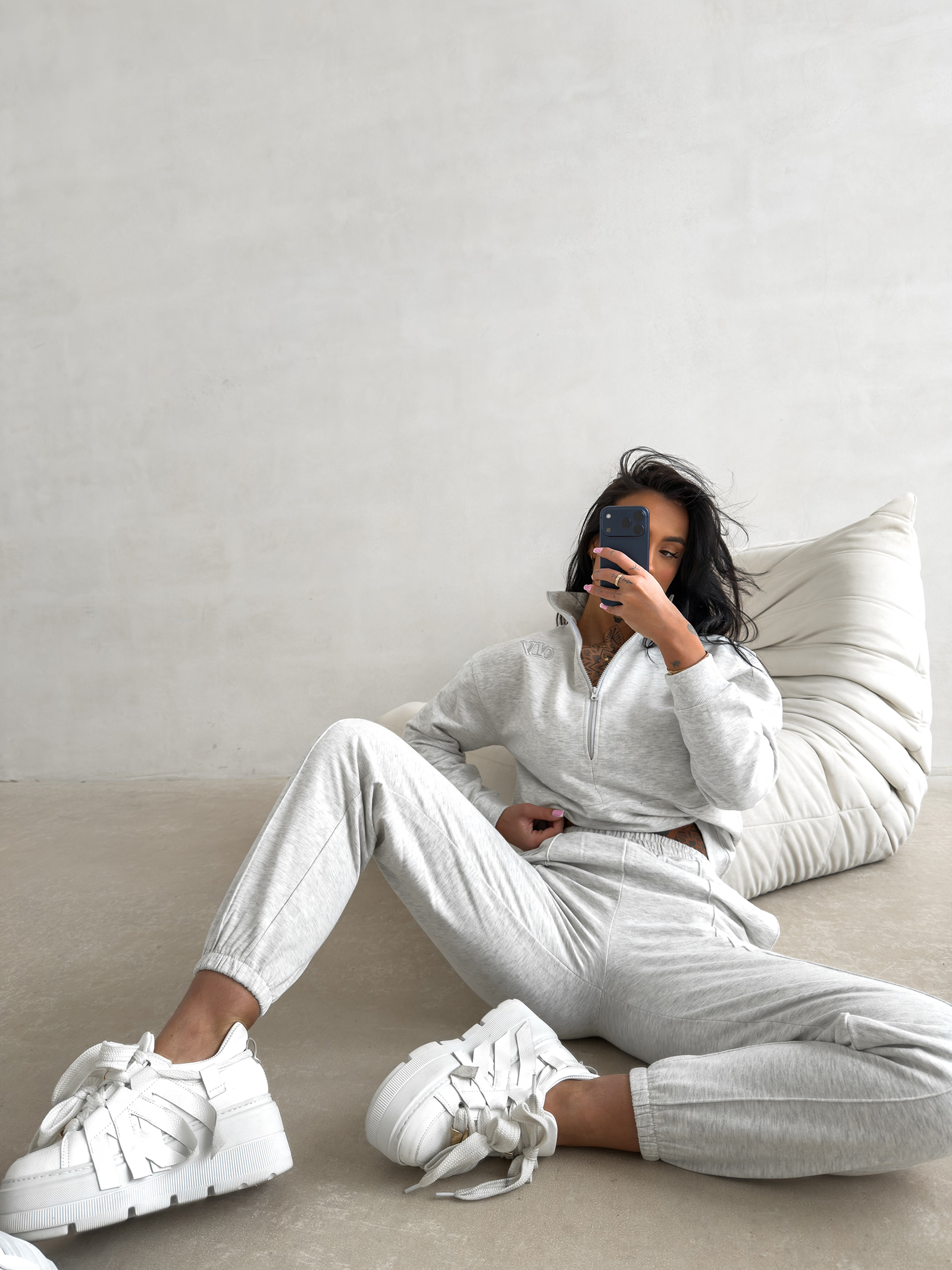 Komplet damski OLAVOGA BLOOM szary