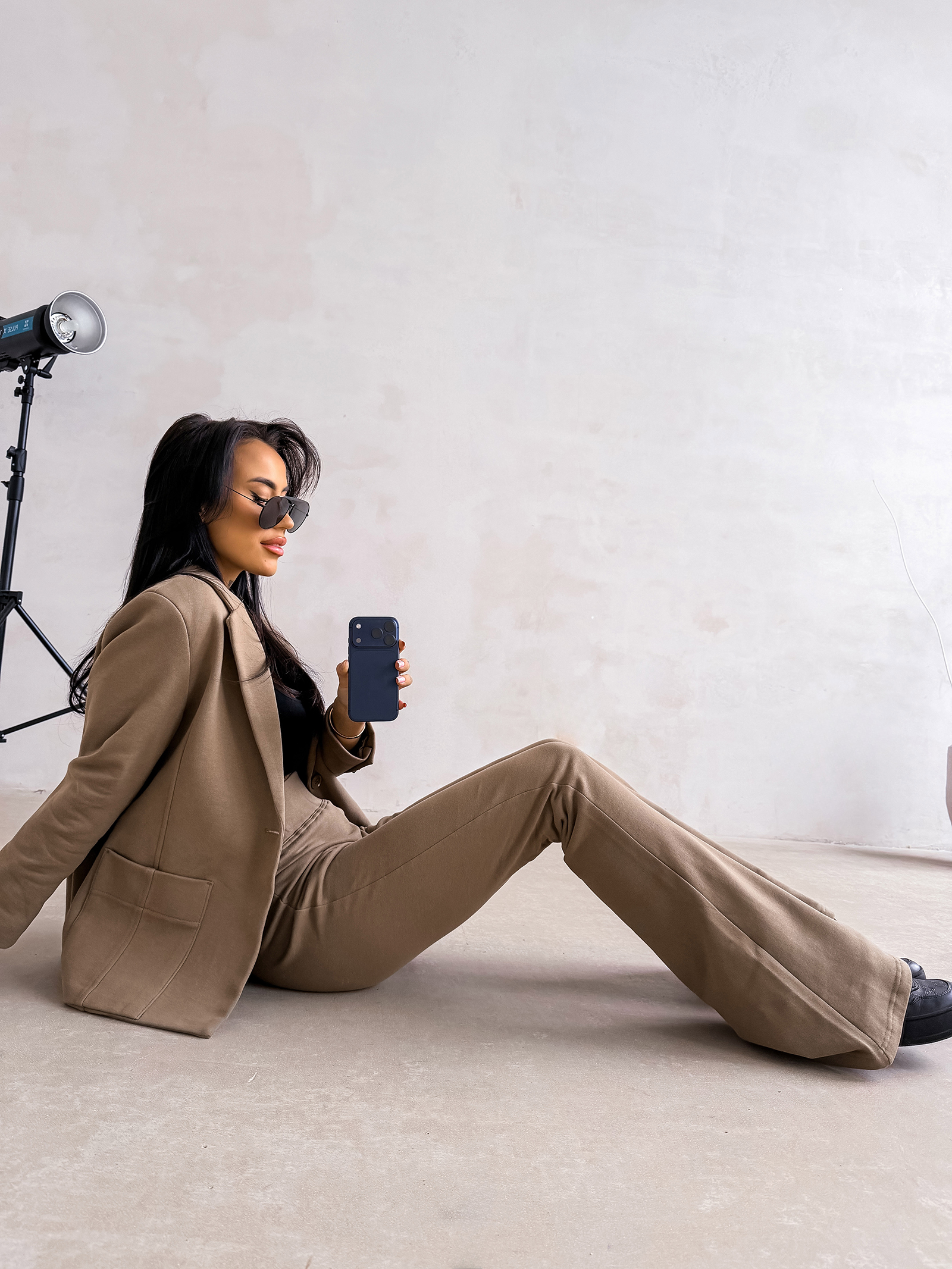 Komplet damski OLAVOGA MIO jasny brąz