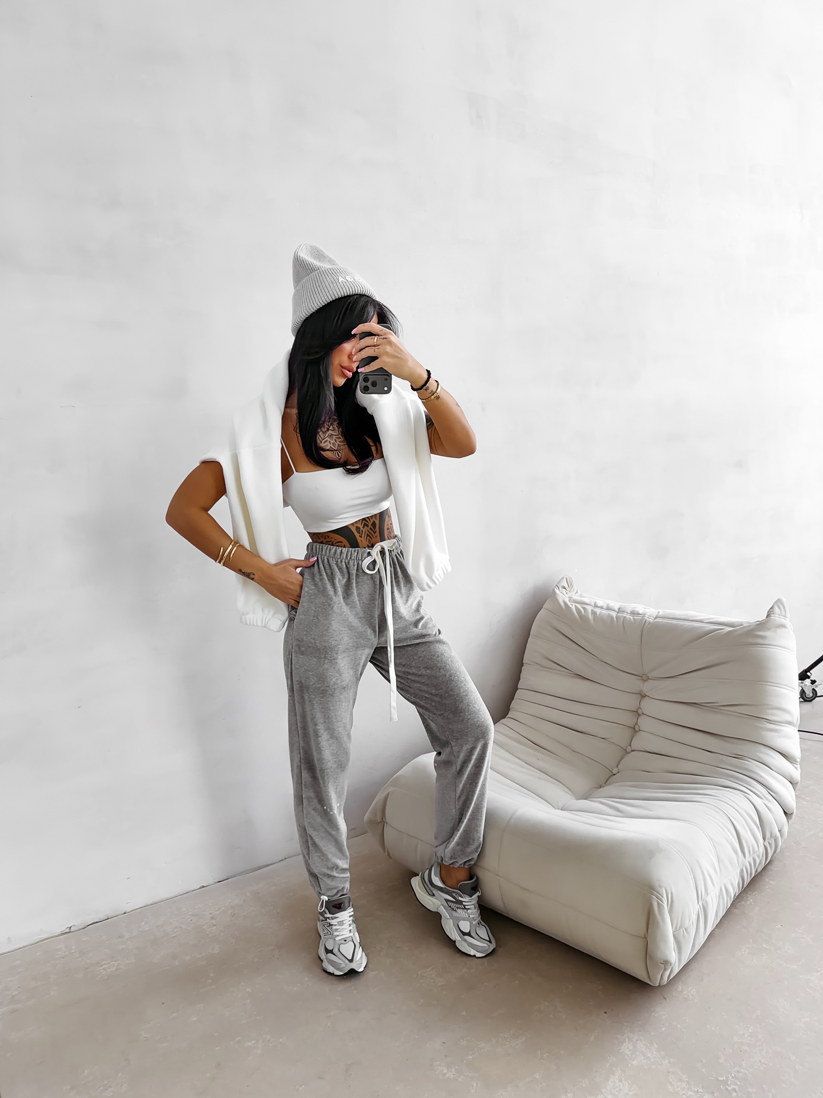 Spodnie damskie OLAVOGA NESA szare