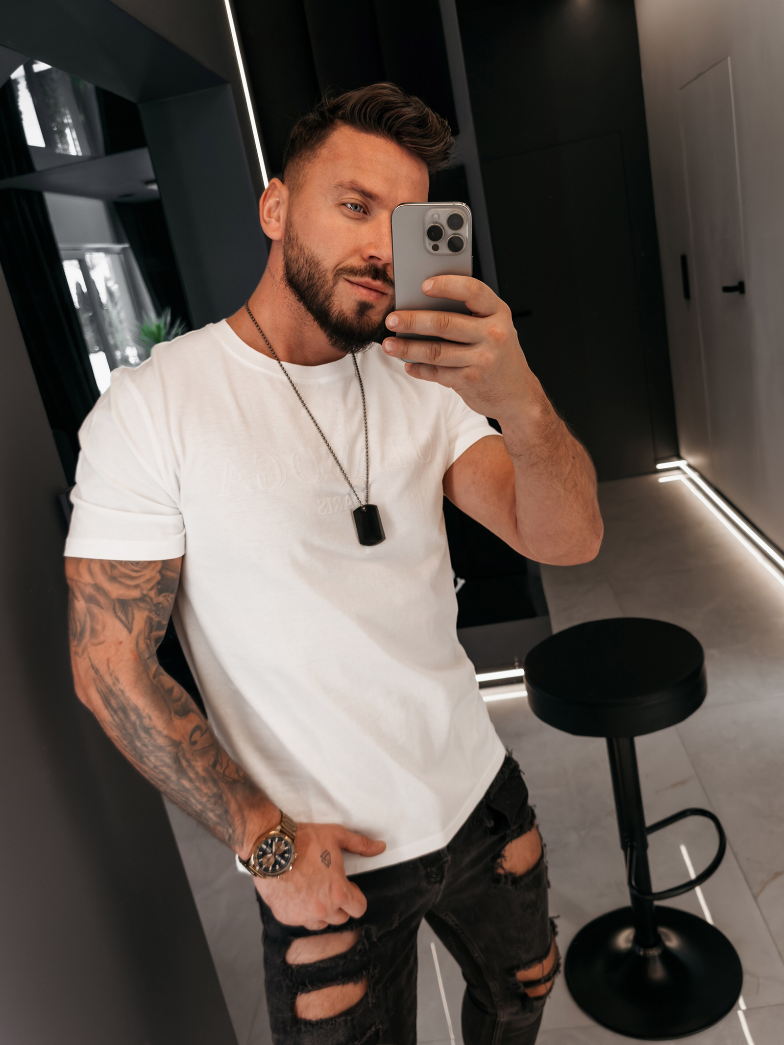 T-shirt męski OLAVOGA KAAR ecru