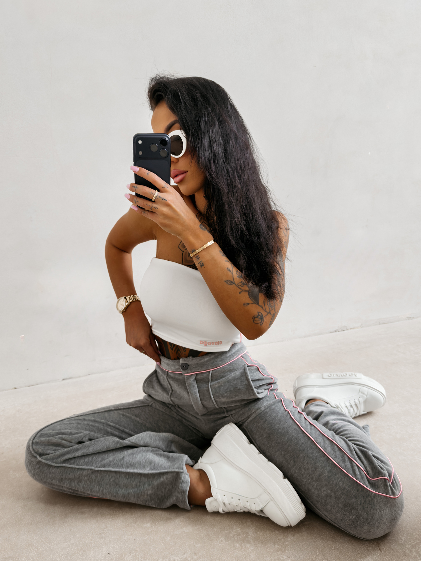 Top damski OLAVOGA LEYA ecru